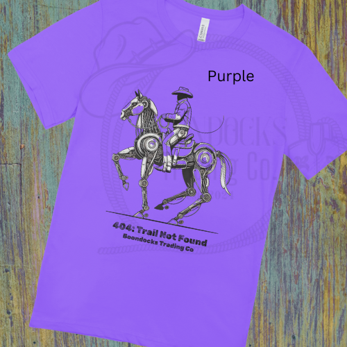 Doodle Sketch Cowboy riding robotic horse Unisex T-shirt Adult sizes