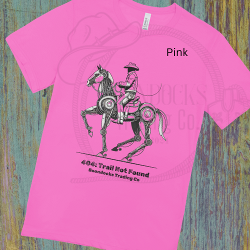 Doodle Sketch Cowboy riding robotic horse Unisex T-shirt Adult sizes