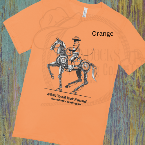Doodle Sketch Cowboy riding robotic horse Unisex T-shirt Adult sizes
