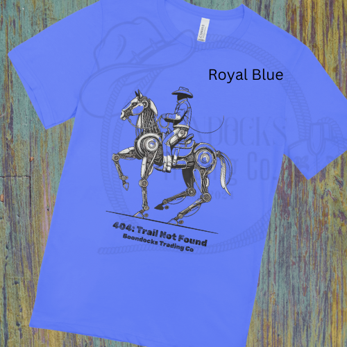 Doodle Sketch Cowboy riding robotic horse Unisex T-shirt Adult sizes