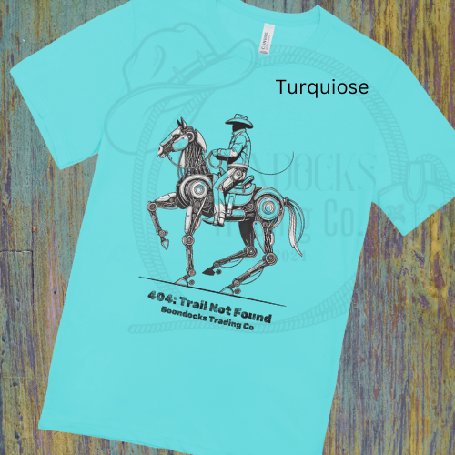 Doodle Sketch Cowboy riding robotic horse Unisex T-shirt Adult sizes