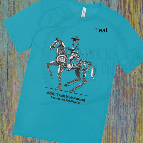 Doodle Sketch Cowboy riding robotic horse Unisex T-shirt Adult sizes