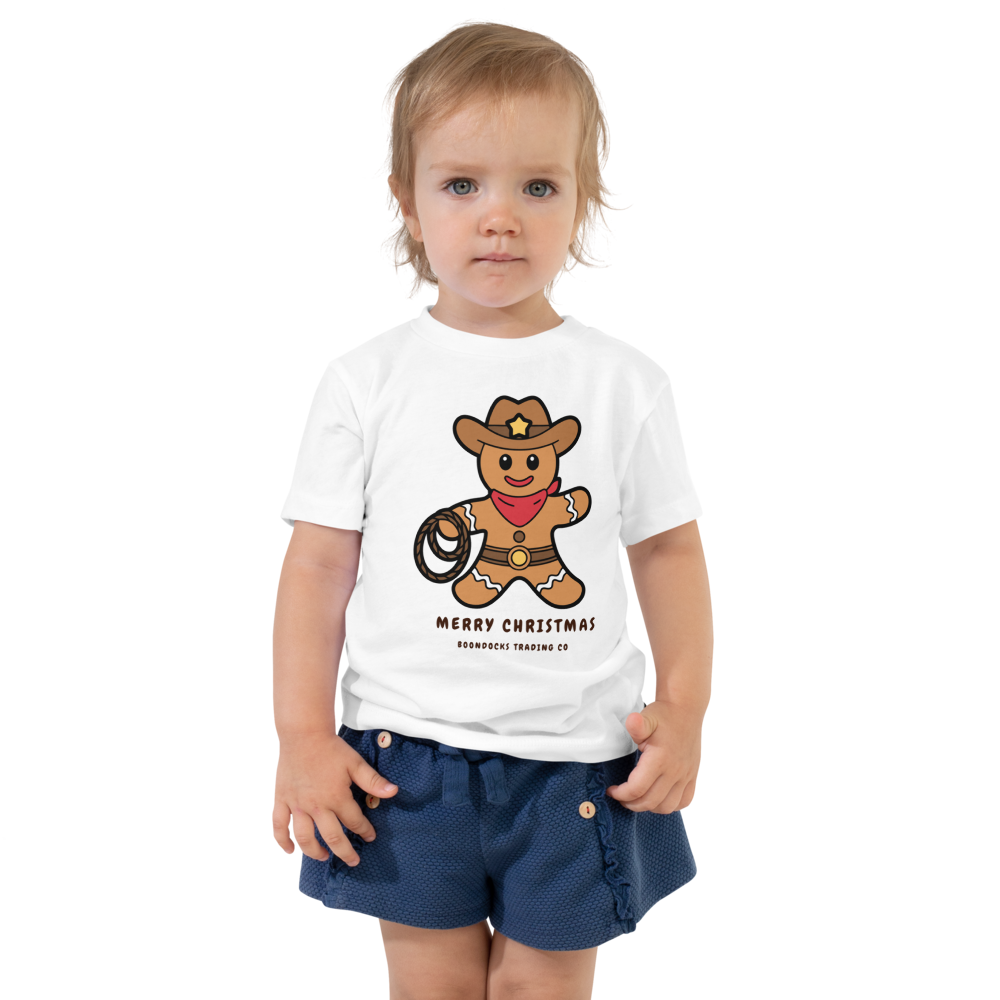 Cowboy Gingerbread Man Merry Christmas Youth T-shirt