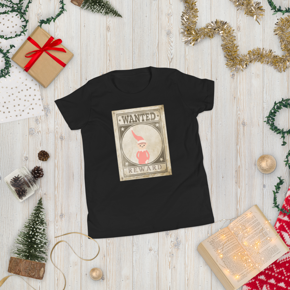 Wanted Poster Elf on Shelf Youth T-shirt
