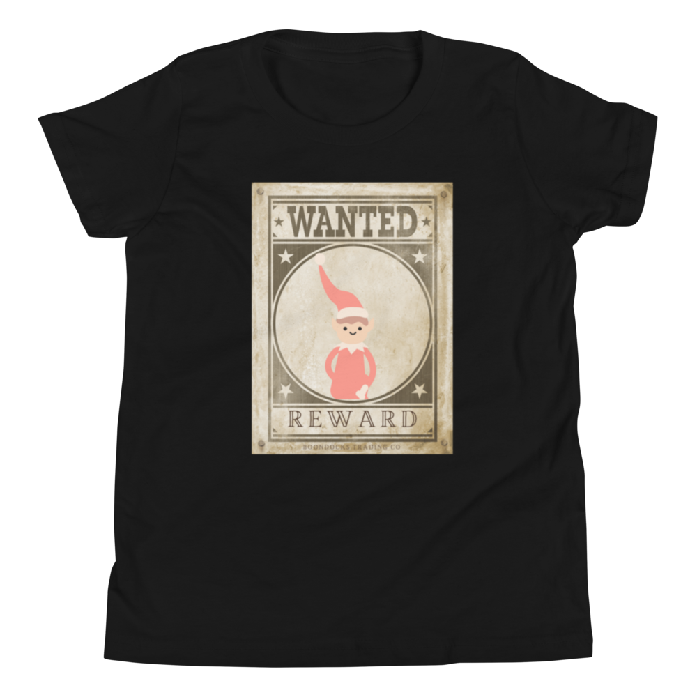 Wanted Poster Elf on Shelf Youth T-shirt