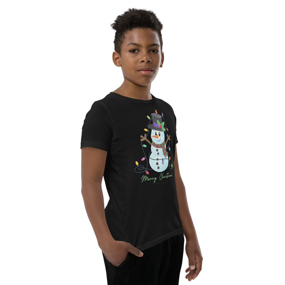 Frosty with Christmas Lights Youth T-shirt