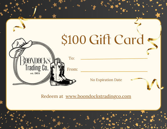 Boondocks Trading Co. Cowboy Cash Gift Card