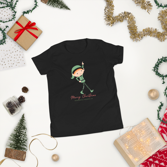 Dancing Elf Christmas Youth T-shirt
