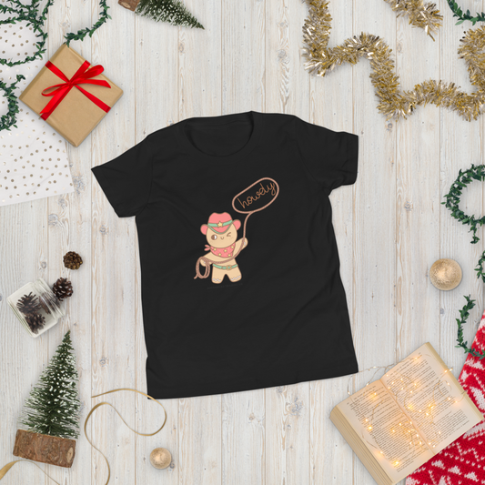 Howdy Cowboy Gingerbread Man Youth T-shirt